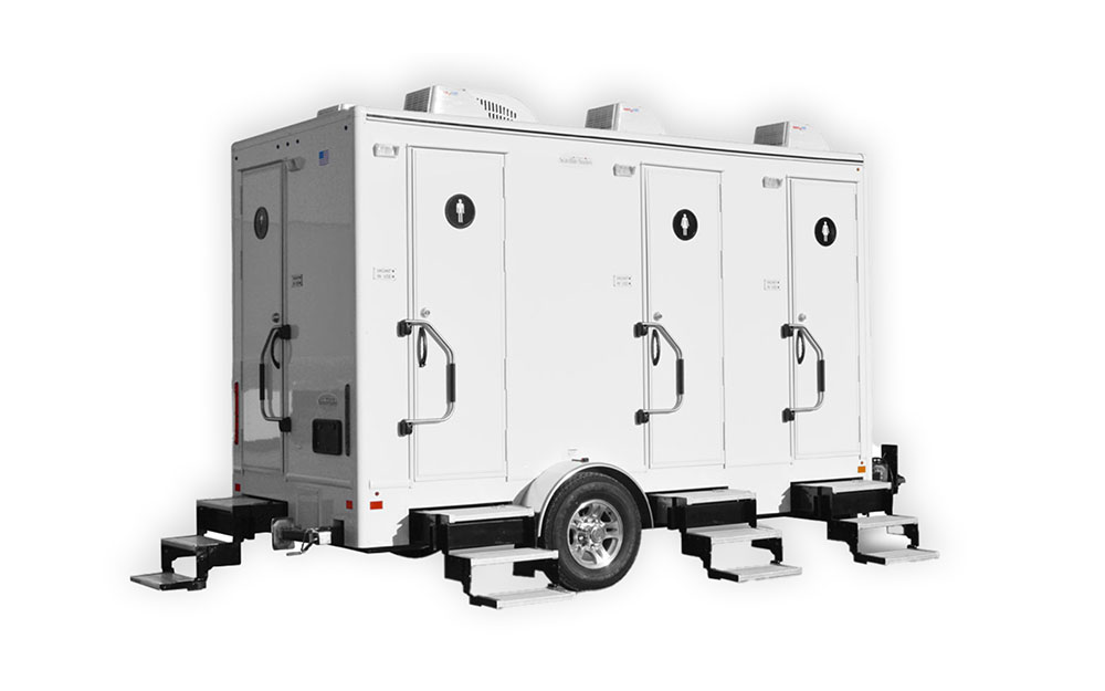 Luxury restroom trailer and porta potty rentals